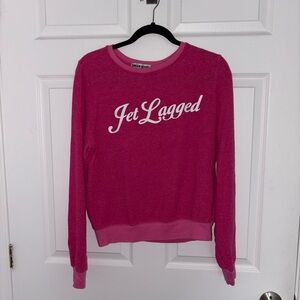 Wildfox Dream Scene Pink 'Jet Lagged' Sweatshirt